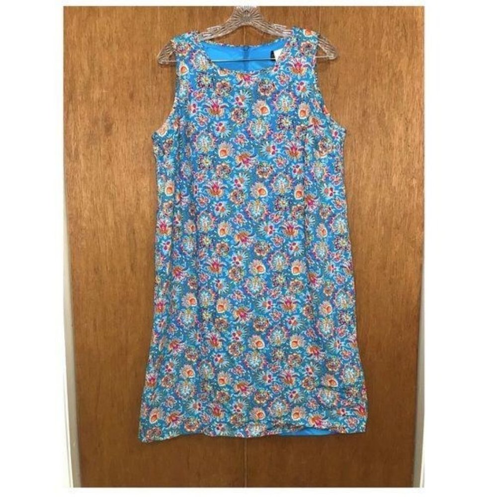 Vintage Herman Geist Sleeveless Floral Dress 14W